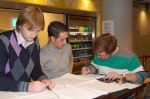 Remco, Lukas en Chiel communicatiestudenten HR