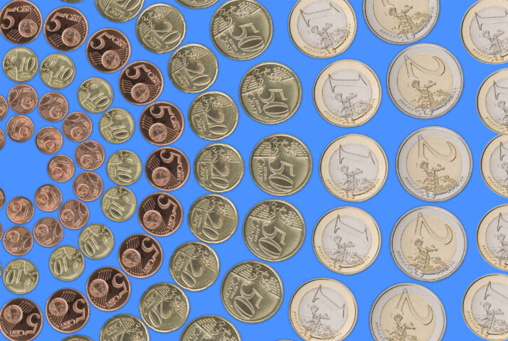Mandala van Euromunten door Demian Janssen