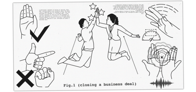 illustratie met beelden over business deal sluiten