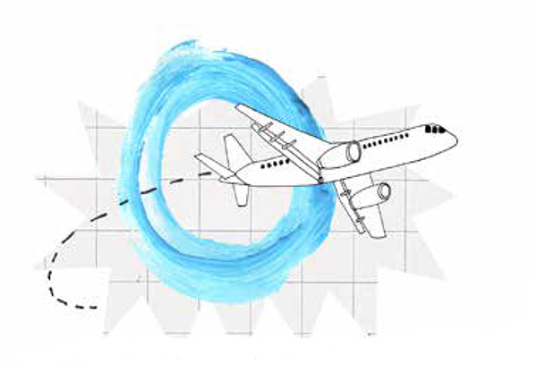 illustratie van een vliegtuig buitenland-for-dummies
