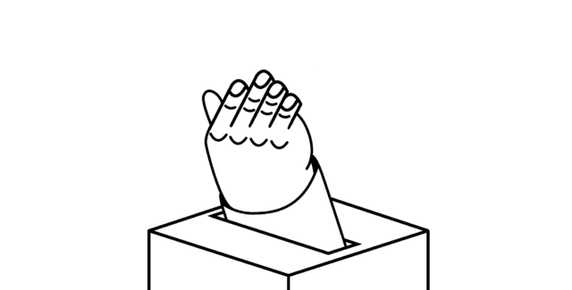 Genaimeerde beeld van stemmen doos