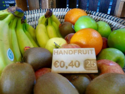 Bij 25 punten kost een stuk fruit nog maar 0.40 cent.