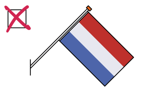 verschillende combinaties tussen de nederlandse, hogeschool en regenboogvlag